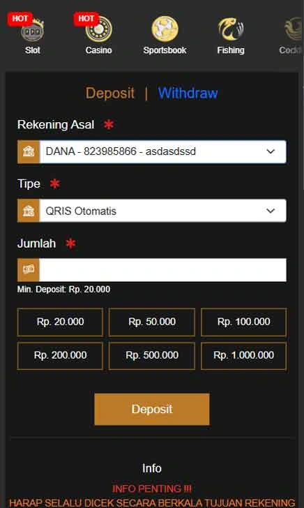 cara deposit 8id Slot Fitur Top